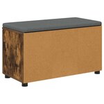 vidaXL Banc d'entrée avec coussin Chêne fumé 80 x 46 x 46 cm