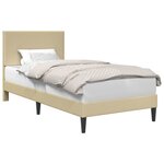 vidaXL Cadre de lit avec tête de lit Gris Vert Clair 90 x 190 cm