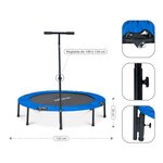 Mini trampoline fitness jump4fun pliable t-bar - ø122cm