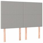 vidaXL Sommier à lattes de lit avec matelas Gris clair 140x190cm Tissu