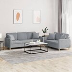vidaXL Ensemble de canapés 2 Pièces coussins gris clair tissu