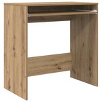 vidaXL Bureau d'ordinateur Chêne artisan Bois d'ingénierie Standard