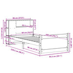 vidaXL Lit bibliothèque sans matelas blanc 90x200cm bois de pin massif