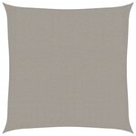 vidaXL Voile d'ombrage 160 g/m² carré gris clair 3 6x3 6 m PEHD
