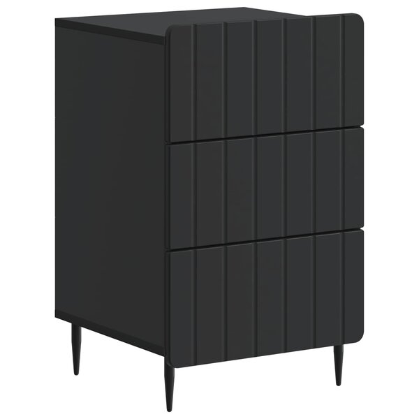 vidaXL Cabinet de chevet Noir 43 x 41 x 68 cm Bois d'ingénierie