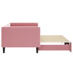 vidaXL Lit de jour avec lit gigogne rose 90x200 cm velours