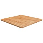 vidaXL Dessus de table carré Marron clair50x50x1 5cm Bois chêne traité