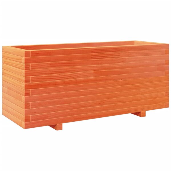 vidaXL Jardinière cire marron 110x40x49 5 cm bois de pin massif
