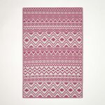 Tapis extérieur terrasse réversible - Tapis de jardin imperméable et résistant UV - Tia - Rose - 120x180 cm - HOMESCAPES