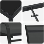vidaXL Ensemble de salle à manger pour jardin 5 Pièces Noir