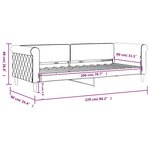 vidaXL Lit de repos sans matelas jaune 80x200 cm velours