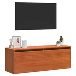 vidaXL Meuble mural Marron cire 100 x 30 x 35 cm Bois massif en pin
