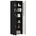 vidaXL Haut Armoire FLORIN Noir 60 x 35 x 182 cm Bois d'ingénierie