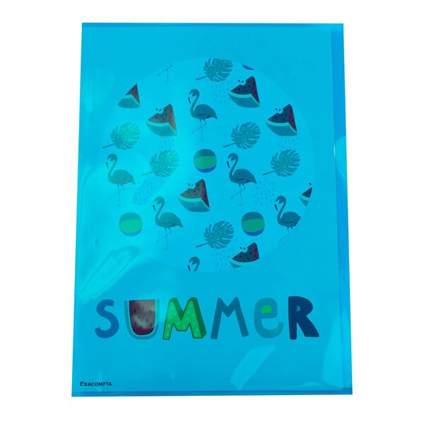 Sachet De 10 Pochettes Coin Polypropylène Lisse Premium - A4 - Couleurs Assorties - X 10 - Exacompta