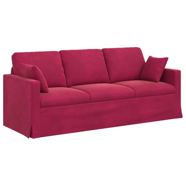 vidaXL Canapé Bordeaux 198 x 78 x 80 cm Velours