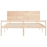 vidaXL Lit pour personne âgée et tête de lit très grand bois massif
