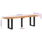 vidaXL Banc 160 cm bois d'acacia massif et acier
