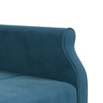 vidaXL Canapé-lit en forme de L bleu 271x140x70 cm velours