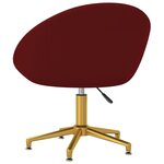 vidaXL Chaises à manger lot de 4 Rouge bordeaux Velours