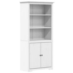 vidaXL Bibliothèque BODO blanc 80 x 40 x 172 cm bois de pin massif