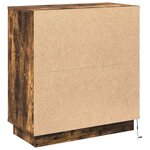 vidaXL Buffet avec LED Chêne fumé 71 x 34.5 x 75 cm Bois d'ingénierie