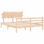vidaXL Cadre de lit sans matelas 160x200 cm bois massif