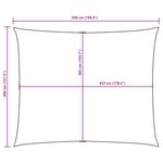 vidaXL Voile de parasol tissu oxford rectangulaire 4x5 m crème