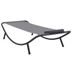 vidaXL Lit de jardin Gris 200x90 cm Acier