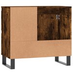 vidaXL Armoire de bain chêne fumé 65x33x60 cm bois d'ingénierie