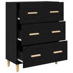 vidaXL Buffet Chêne noir 34 x 69.5 x 90 cm Bois d'ingénierie
