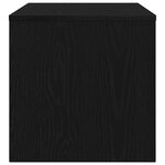 vidaXL Meuble TV chêne noir 80x40x40 cm bois d'ingénierie