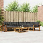 vidaXL Ensemble de canapés d'extérieur 6 Pièces Naturel et Anthracite