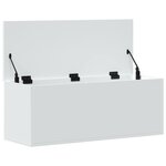 vidaXL Boîte de rangement blanc 90x35x35 cm bois d'ingénierie