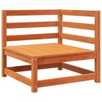vidaXL Salon de jardin 4 Pièces cire marron bois de pin massif