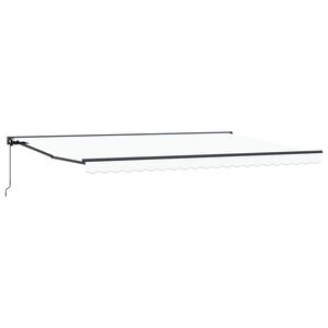 vidaXL Auvent Rétractable Blanc 500x300 cm tissu