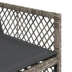 vidaXL Ensemble à manger de jardin coussins 13 Pièces gris résine tressée