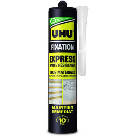 Colle fixation express uhu cartouche de 370g - blanc