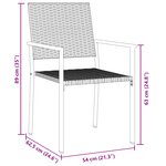 vidaXL Ensemble de salle à manger de jardin 5 pièces en poly rotin noir