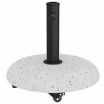 vidaXL Pied de parasol Blanc et Noir 45 x 45 x 40 cm Béton et Métal