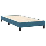 vidaXL Sommier à lattes de lit et matelas bleu foncé 80x220 cm velours