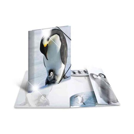 Chemise 3 rabat PP A3 Avec Elastique Motif Pingouin HERMA