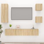 vidaXL Ensemble de meubles TV 5 Pièces Chêne sonoma Bois d'ingénierie