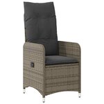 vidaXL Ensemble de salle à manger pour jardin 5 Pièces Gris Poly rotin