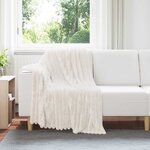 vidaXL Couvertures à jeter 6 Pièces Crème 150 x 130 cm Toison