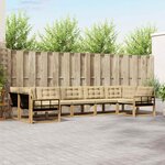 vidaXL Ensemble de canapés d'extérieur 7 Pièces Blanc et Beige