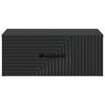 vidaXL Cabinet de chevet mural 2 Pièces Noir 49 x 34 5 x 20 cm