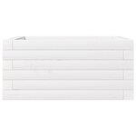 vidaXL Jardinière blanc 50x50x23 cm bois de pin massif