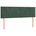 vidaXL Tête de lit à LED Vert foncé 144x5x78/88 cm Velours