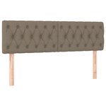 vidaXL Tête de lit à LED Taupe 160x7x78/88 cm Tissu