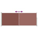 vidaXL Auvent latéral rétractable de patio 180x500 cm Marron